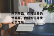 阿羽寻霖,在没流量的世界里,我们如何寻找心灵之泉 阿羽寻霖,在没流量的世界里,我们如何寻找心灵之泉