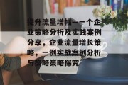 提升流量增幅—一个企业策略分析及实践案例分享，企业流量增长策略，一例实战案例分析与策略策略探究
