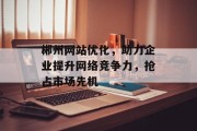 郴州网站优化，助力企业提升网络竞争力，抢占市场先机