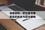 深度剖析,低估客流量背后的危机与应对策略 深度剖析,低估客流量背后的危机与应对策略