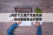 淘宝个人用户流量锐减,揭秘原因及应对策略 淘宝个人用户流量锐减,揭秘原因及应对策略