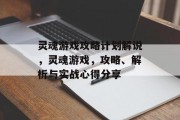 灵魂游戏攻略计划解说,灵魂游戏,攻略、解析与实战心得分享 灵魂游戏攻略计划解说,灵魂游戏,攻略、解析与实战心得分享