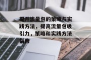 提升流量包的策略与实践方法，提高流量包吸引力，策略和实践方法指南