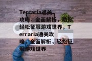 Terraria通关攻略，全面解析，助你轻松征服游戏世界，Terraria通关攻略，全面解析，轻松征服游戏世界