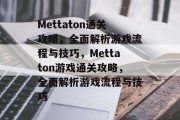 Mettaton通关攻略，全面解析游戏流程与技巧，Mettaton游戏通关攻略，全面解析游戏流程与技巧