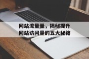 网站流量量,揭秘提升网站访问量的五大秘籍 网站流量量,揭秘提升网站访问量的五大秘籍