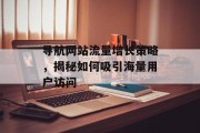 导航网站流量增长策略，揭秘如何吸引海量用户访问