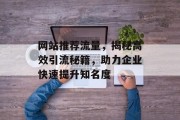 网站推荐流量，揭秘高效引流秘籍，助力企业快速提升知名度