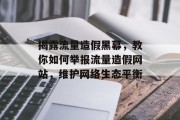 揭露流量造假黑幕,教你如何举报流量造假网站,维护网络生态平衡 揭露流量造假黑幕,教你如何举报流量造假网站,维护网络生态平衡