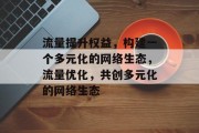 流量提升权益，构建一个多元化的网络生态，流量优化，共创多元化的网络生态