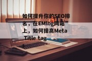 如何提升你的SEO排名，在EMlog网站上，如何提高Meta Title tags