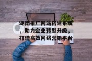 湖南推广网站搭建系统,助力企业转型升级,打造高效网络营销平台 湖南推广网站搭建系统,助力企业转型升级,打造高效网络营销平台