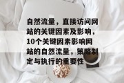 自然流量，直接访问网站的关键因素及影响，10个关键因素影响网站的自然流量，策略制定与执行的重要性