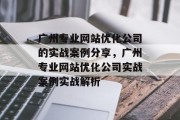 广州专业网站优化公司的实战案例分享,广州专业网站优化公司实战案例实战解析 广州专业网站优化公司的实战案例分享,广州专业网站优化公司实战案例实战解析