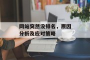 网站突然没排名,原因分析及应对策略 网站突然没排名,原因分析及应对策略