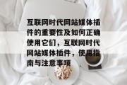 互联网时代网站媒体插件的重要性及如何正确使用它们,互联网时代网站媒体插件,使用指南与注意事项 互联网时代网站媒体插件的重要性及如何正确使用它们,互联网时代网站媒体插件,使用指南与注意事项