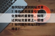 如何轻松找到网站流量？寻找优秀搜索引擎优化策略的重要性，如何让网站流量更上一层楼？如何提升网站SEO排名？
