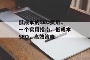 低成本的SEO费用,一个实用指南,低成本SEO,高效策略 低成本的SEO费用,一个实用指南,低成本SEO,高效策略