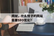 揭秘，什么样子的网站需要SEO优化？