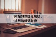 网站SEO优化现状,挑战与机遇并存 网站SEO优化现状,挑战与机遇并存