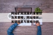 网站扩充流量的重要性及其策略，网站增长，关键因素与策略分析