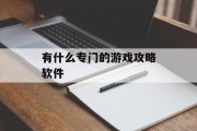 有什么专门的游戏攻略软件 有什么专门的游戏攻略软件