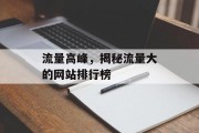 流量高峰，揭秘流量大的网站排行榜