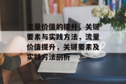 流量价值的提升,关键要素与实践方法,流量价值提升,关键要素及实践方法剖析 流量价值的提升,关键要素与实践方法,流量价值提升,关键要素及实践方法剖析