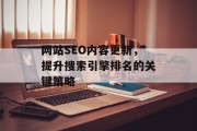 网站SEO内容更新，提升搜索引擎排名的关键策略