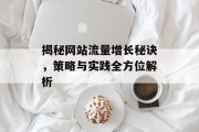 揭秘网站流量增长秘诀，策略与实践全方位解析
