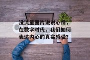 没流量图片说说心情,在数字时代,我们如何表达内心的真实感受? 没流量图片说说心情,在数字时代,我们如何表达内心的真实感受?