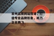 常州品质网站搭建，打造专业品牌形象，助力企业腾飞