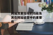 网站流量指标的功能及其在网站运营中的重要性 网站流量指标的功能及其在网站运营中的重要性