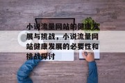小说流量网站的健康发展与挑战，小说流量网站健康发展的必要性和挑战探讨