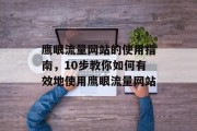 鹰眼流量网站的使用指南，10步教你如何有效地使用鹰眼流量网站