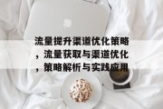 流量提升渠道优化策略,流量获取与渠道优化,策略解析与实践应用 流量提升渠道优化策略,流量获取与渠道优化,策略解析与实践应用