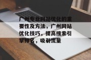 广州专业网站优化的重要性及方法,广州网站优化技巧,提高搜索引擎排名,吸引流量 广州专业网站优化的重要性及方法,广州网站优化技巧,提高搜索引擎排名,吸引流量