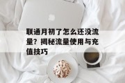 联通月初了怎么还没流量?揭秘流量使用与充值技巧 联通月初了怎么还没流量?揭秘流量使用与充值技巧