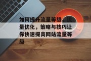 如何提升流量等级，流量优化，策略与技巧让你快速提高网站流量等级