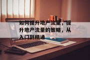 如何提升地产流量,提升地产流量的策略,从入门到精通