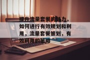 提升流量套餐的魅力，如何进行有效规划和利用，流量套餐策划，有效利用的策略
