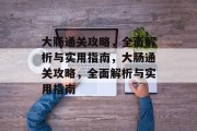 大肠通关攻略,全面解析与实用指南,大肠通关攻略,全面解析与实用指南 大肠通关攻略,全面解析与实用指南,大肠通关攻略,全面解析与实用指南