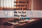 Hot News Broadcast Script:A Guide to Crafting Engaging English News Reports Hot News Broadcast Script:A Guide to Crafting Engaging English News Reports