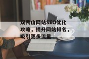 双鸭山网站SEO优化攻略,提升网站排名,吸引更多流量 双鸭山网站SEO优化攻略,提升网站排名,吸引更多流量