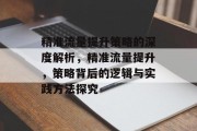 精准流量提升策略的深度解析，精准流量提升，策略背后的逻辑与实践方法探究
