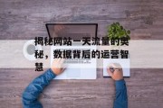 揭秘网站一天流量的奥秘,数据背后的运营智慧 揭秘网站一天流量的奥秘,数据背后的运营智慧