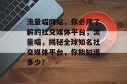 流量喵网站，你必须了解的社交媒体平台，流量喵，揭秘全球知名社交媒体平台，你能知道多少？