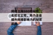 揭秘上海SEO网站排名优化公司，助力企业提升网络影响力的秘密武器