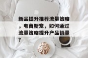 新品提升推荐流量策略,电商新宠,如何通过流量策略提升产品销量? 新品提升推荐流量策略,电商新宠,如何通过流量策略提升产品销量?