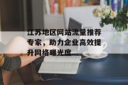 江苏地区网站流量推荐专家,助力企业高效提升网络曝光度 江苏地区网站流量推荐专家,助力企业高效提升网络曝光度